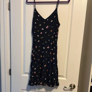 GAP Navy Floral Dress with Spaghetti Straps